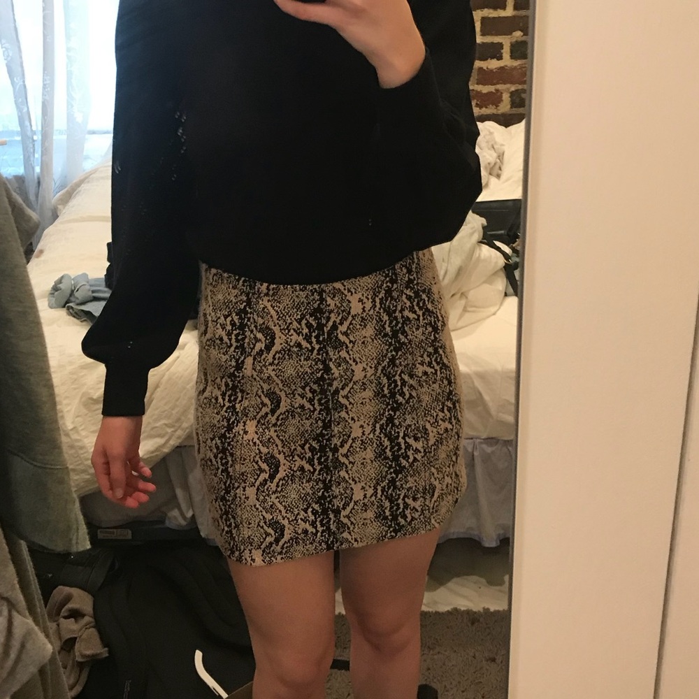 Free People Snakeskin Skirt